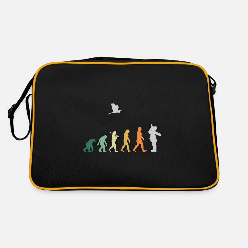 Ornithologie Vögel beobachten - Evolution Retro - Retro Tasche - Schwarz/Gold