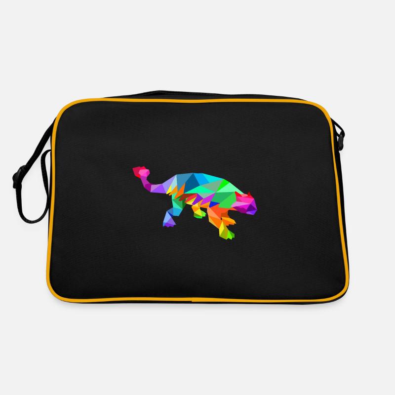 Bunter Regenbogen Ankylosaurus Dinosaurier Polygon Retro Tasche