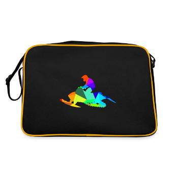 Motoneige Skibob Rainbow Polygon Véhicule - Sac Retro - noir/or - Dos