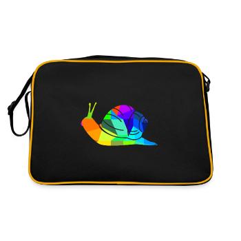 Escargot arc-en-ciel animaux polygone - Sac Retro - noir/or - Dos