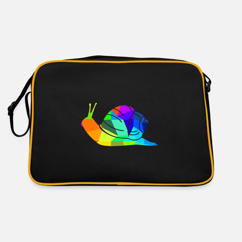 Escargot arc-en-ciel animaux polygone Sac Retro