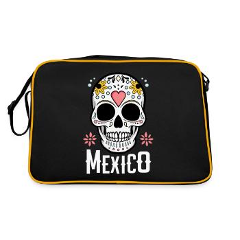Crâne de sucre Mexique - Sac Retro - noir/or - Dos