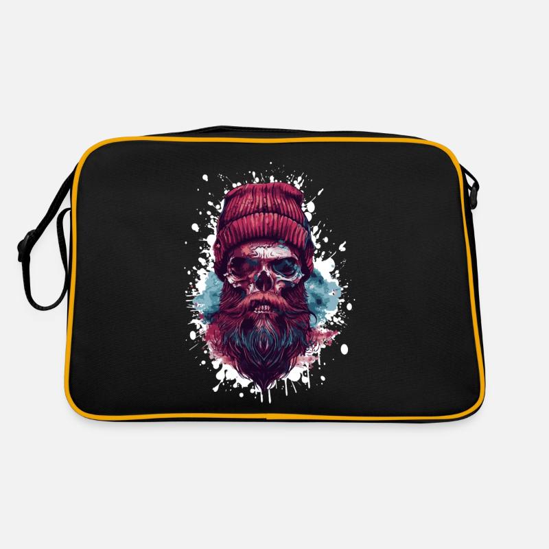 Bûcheron Crâne Bûcheron - Sac Retro - noir/or