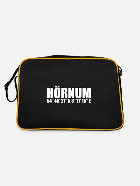 Coordonnées de Hörnum - Sac Retro - noir/or - Dos