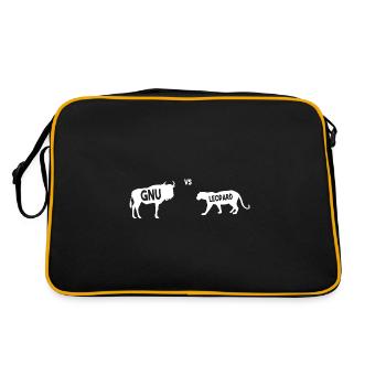GNU vs Leopard T-Shirt - Retro Bag - black/gold - Back