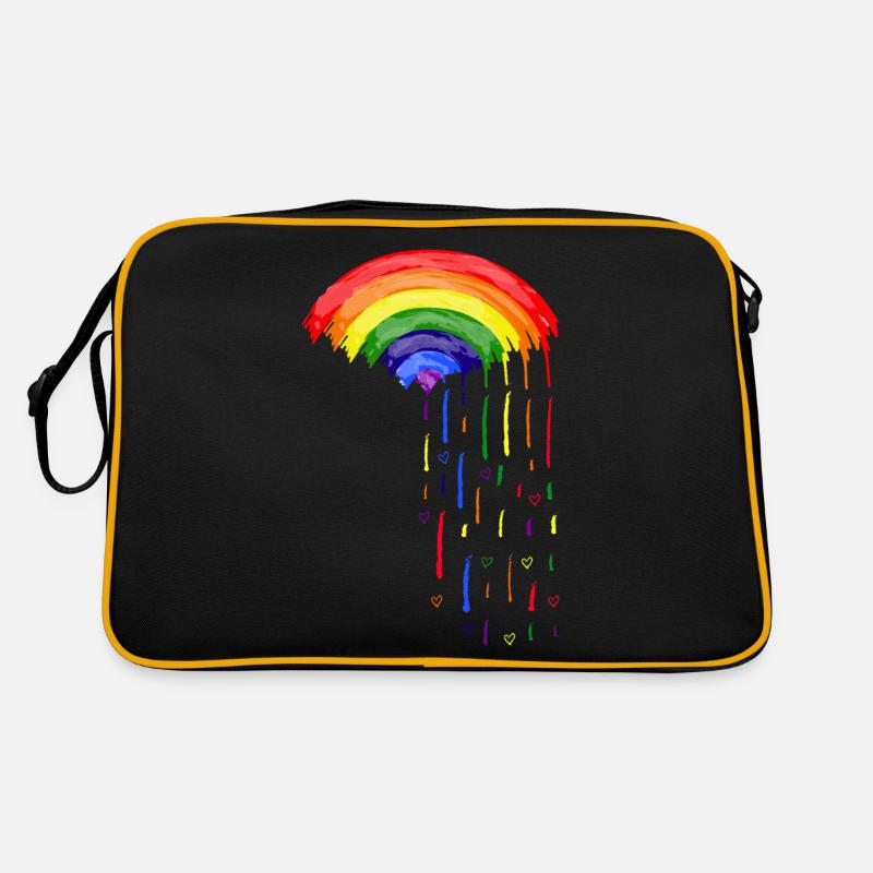 Love Rainbow Rain Retro Bag