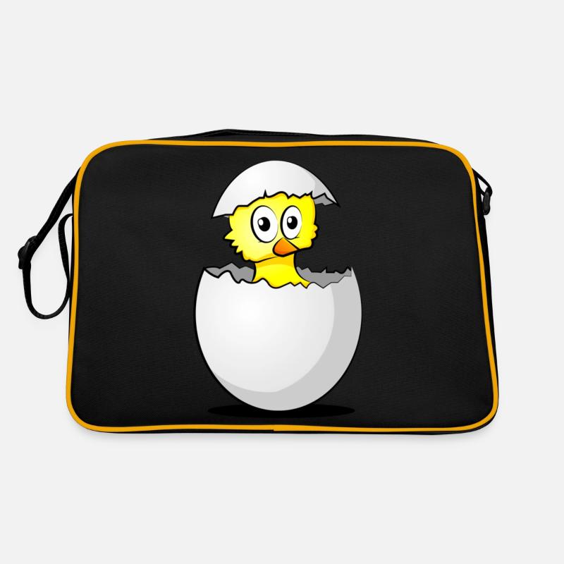 Küken - Retro Tasche - Schwarz/Gold
