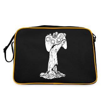 Zombie Xbox Gamer Black and white - Sac Retro - noir/or - Dos