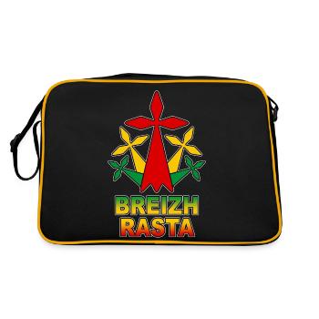 breizh rasta - Retro Bag - black/gold - Back