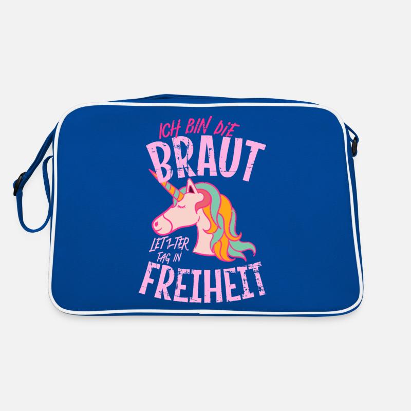 Braut JGA Einhorn Retro Tasche