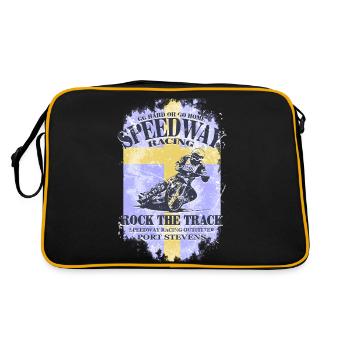 Speedway Racing - Sweden Vintage Flag - Sac Retro - noir/or - Dos