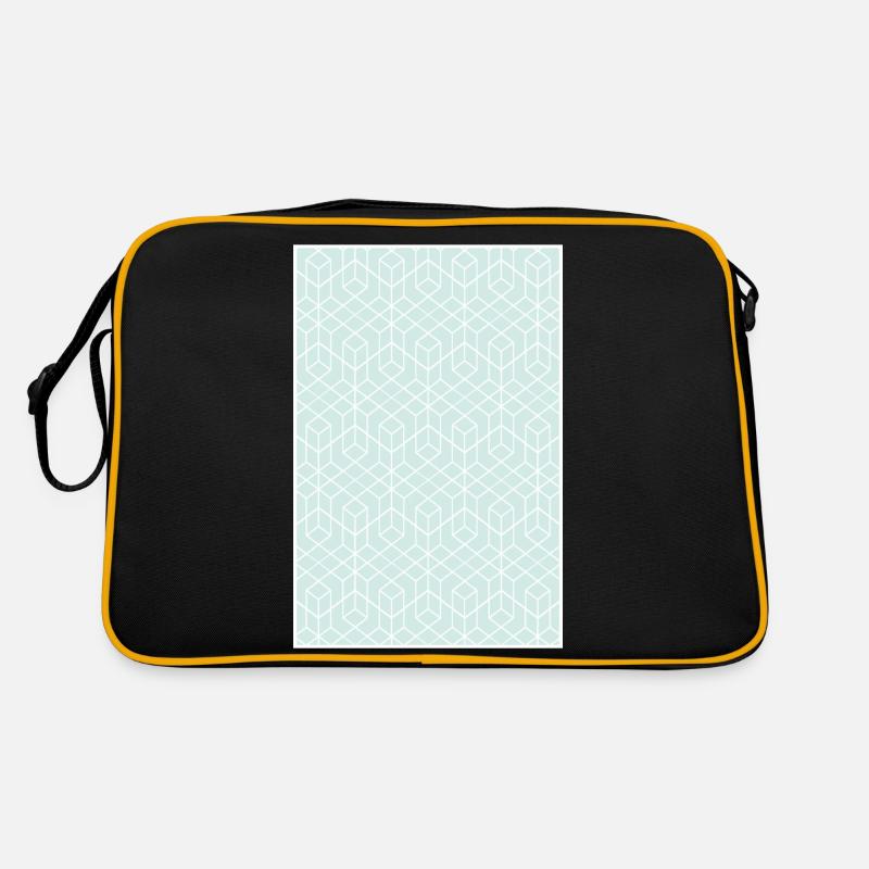 pattern_nr1_kl - Retro Tasche - Schwarz/Gold