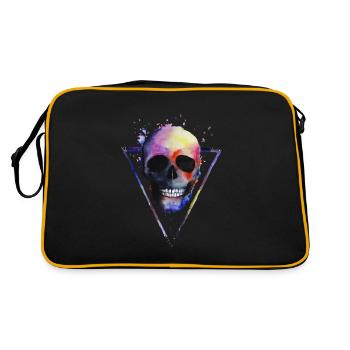 Crâne grunge - Sac Retro - noir/or - Dos