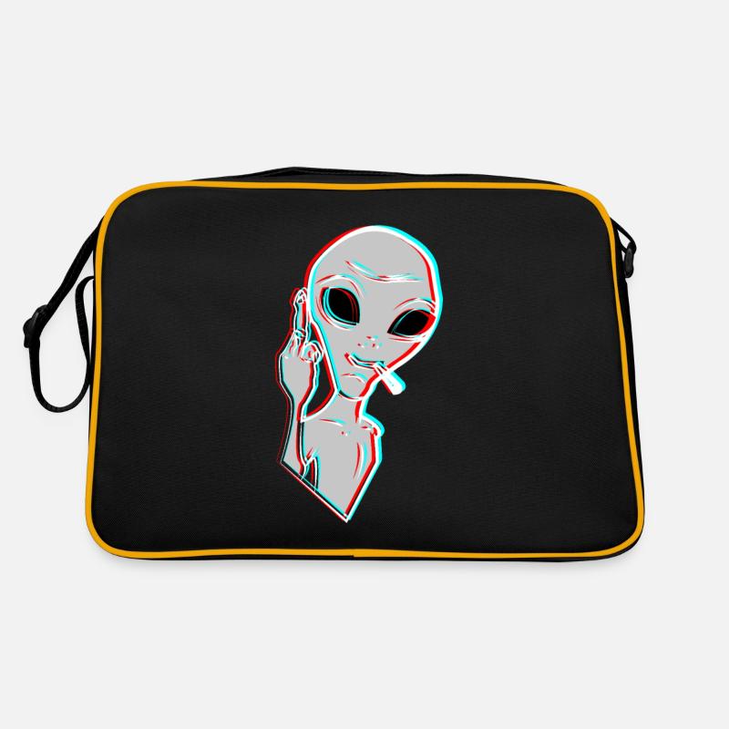 alien smoking Retro Bag