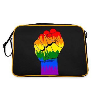 Poing gai - Sac Retro - noir/or - Dos