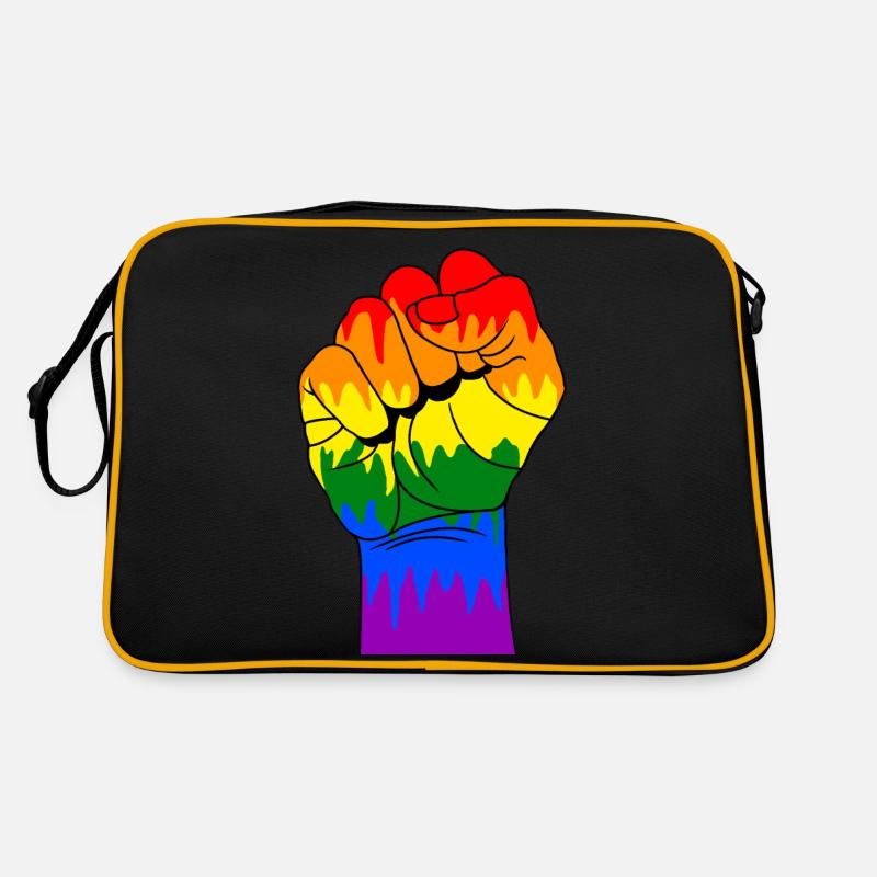 Schwule Faust - Retro Tasche - Schwarz/Gold