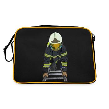 SAPEUR POMPIER ECHELLE - Sac Retro - noir/or - Dos