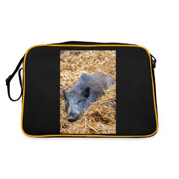 Sanglier (en allemand sanglier) Sus scrofa - Sac Retro - noir/or - Dos