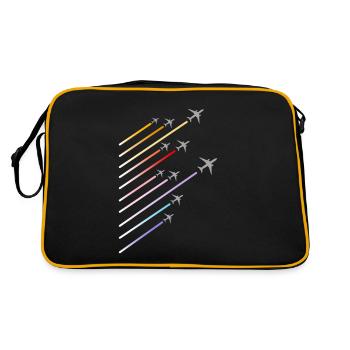 Fly Fly Fly Airport Flughafen Pilot - Sac Retro - noir/or - Dos
