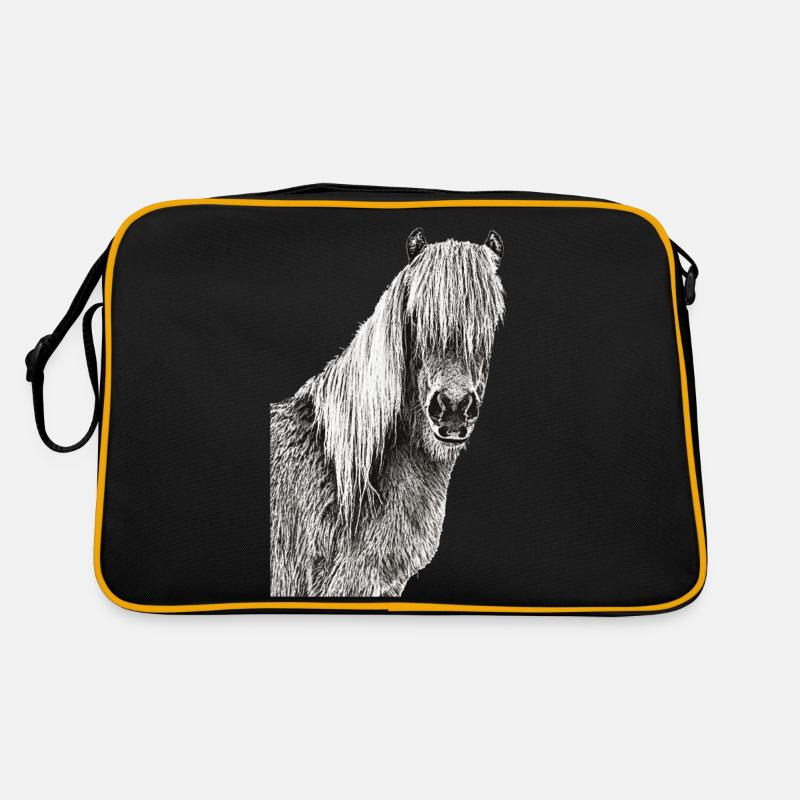 Pferde Pferd Pferdekopf Reiter Pferdesprüche Retro Tasche