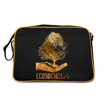 Ökosozialismus - Retro Tasche - Schwarz/Gold - Hinten