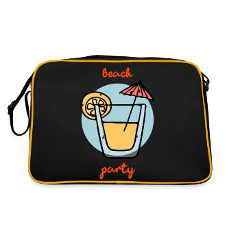Cocktail d'été sur la plage - Sac Retro - noir/or - Dos
