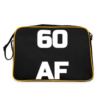 60 AF - 60th Birthday Men Women Sixty Gift - Retro Bag - black/gold - Back
