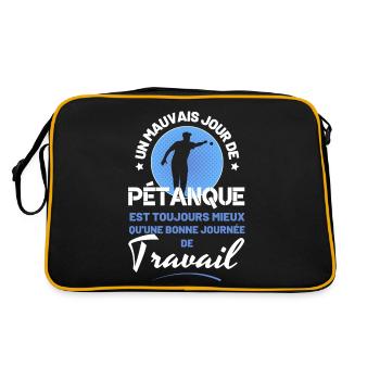 Un mauvais jour de pétanque - Sac Retro - noir/or - Dos