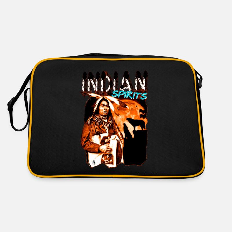 INDIAN SPIRITS 2 - Retro Tasche - Schwarz/Gold