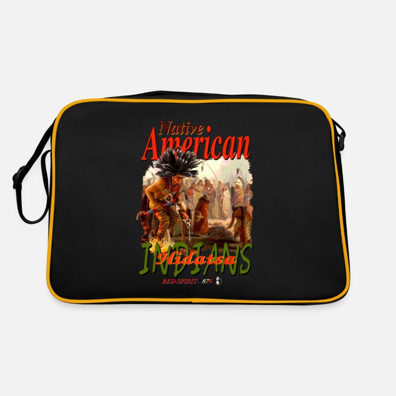 Native American INDIANS 4 - Retro Tasche - Schwarz/Gold