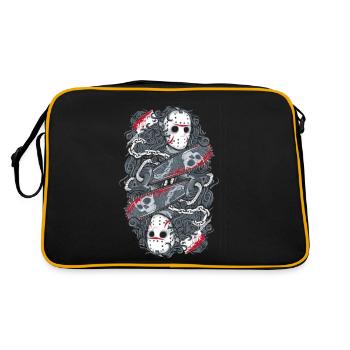 Jason with his Chainsaw - Retro Bag - black/gold - Back
