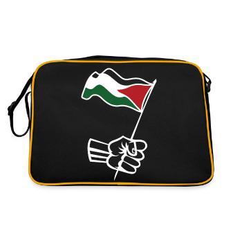 palestine flag - Retro Bag - black/gold - Back