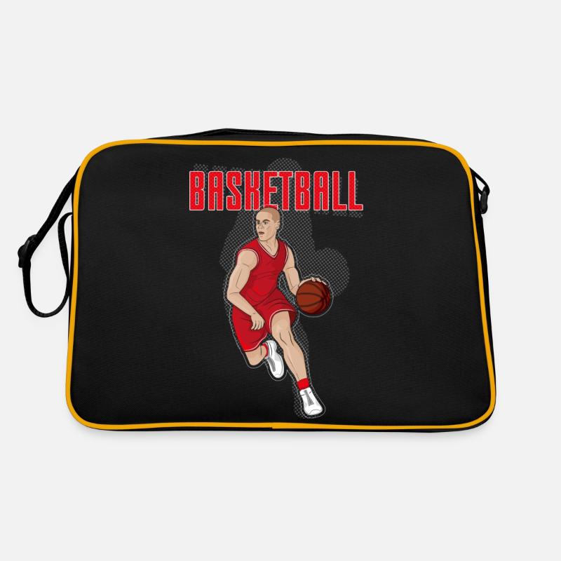 Basketballspieler in Rot Retro Tasche