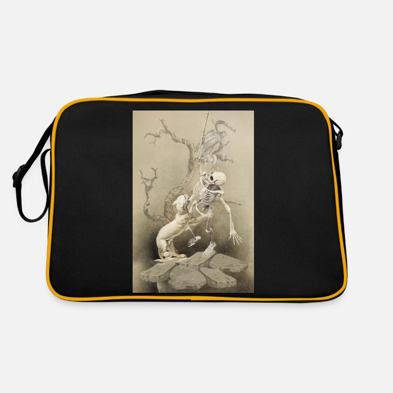 Le squelette et le chien Sac Retro
