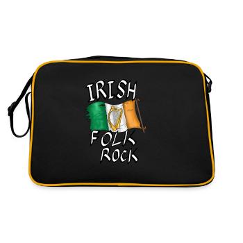 Irish Folk Rock - Retro Tasche - Schwarz/Gold - Hinten