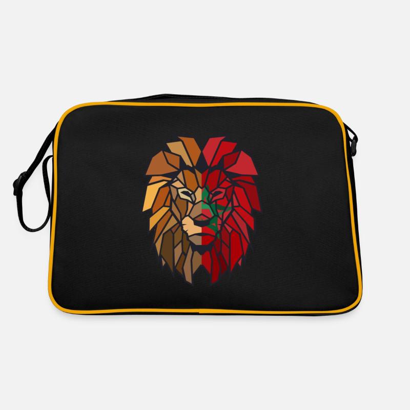 Morocco lion polygon Retro Bag