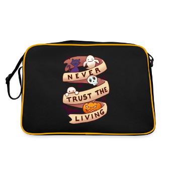 ne jamais faire confiance à la vie - bannière halloween - Sac Retro - noir/or - Dos