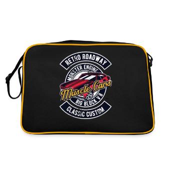 MUSCLE CAR V8 BIG BLOCK VINTAGE RETRO RACE HOT - Retro Bag - black/gold - Back