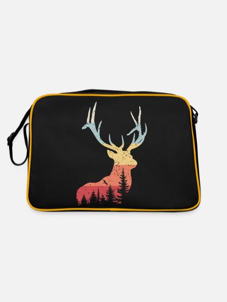 Cerf - Sac Retro - noir/or - Dos