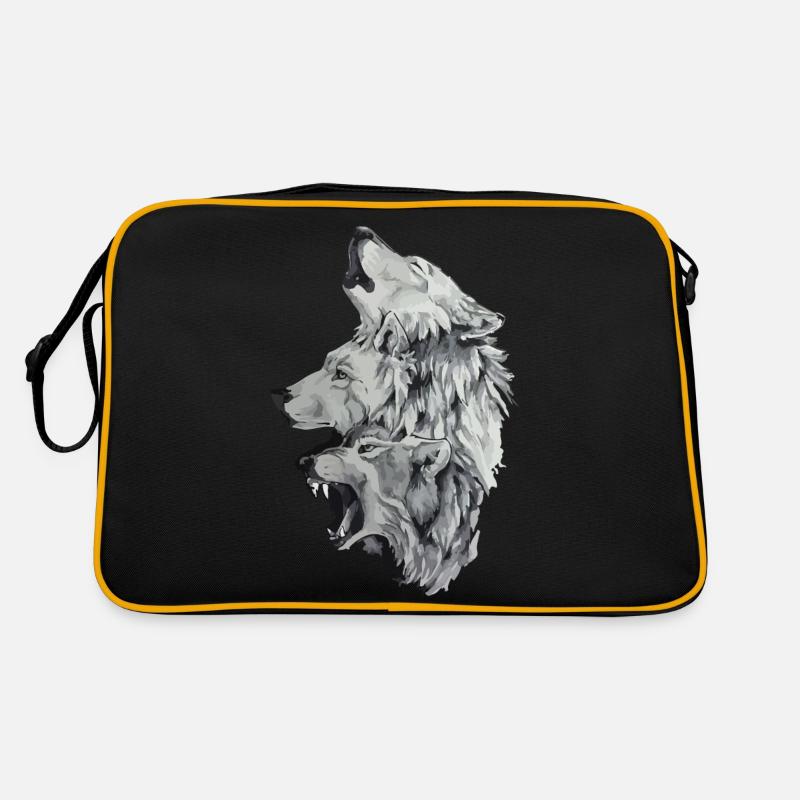 Three wolves Retro Bag
