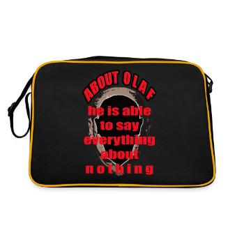 Olaf Scholz Parody English Scholzism Politics Gag - Retro Bag - black/gold - Back