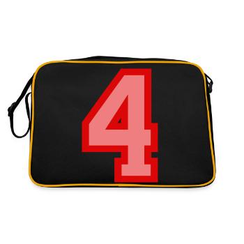 Cool Retro Retrostyle Numéro de maillot numéro de dos - Sac Retro - noir/or - Dos