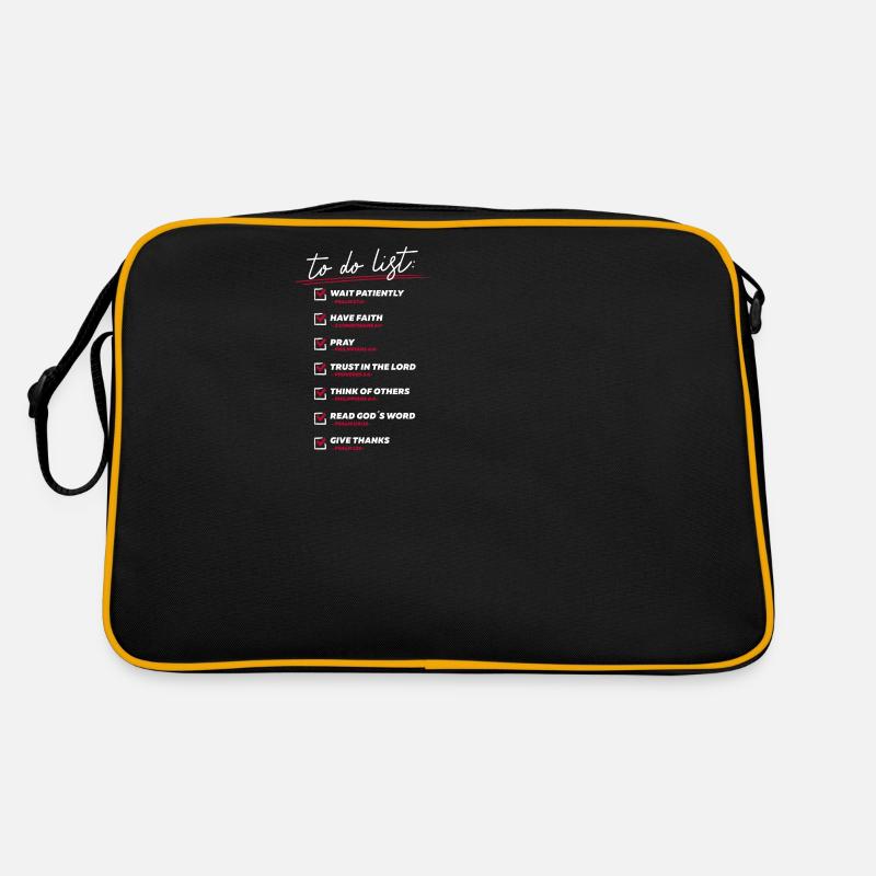 To Do Liste Christlich Retro Tasche