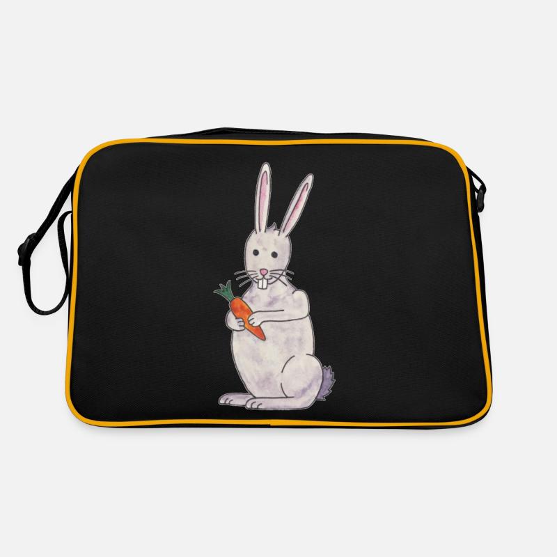 cute rabbit rabbit with carrot Retro Bag