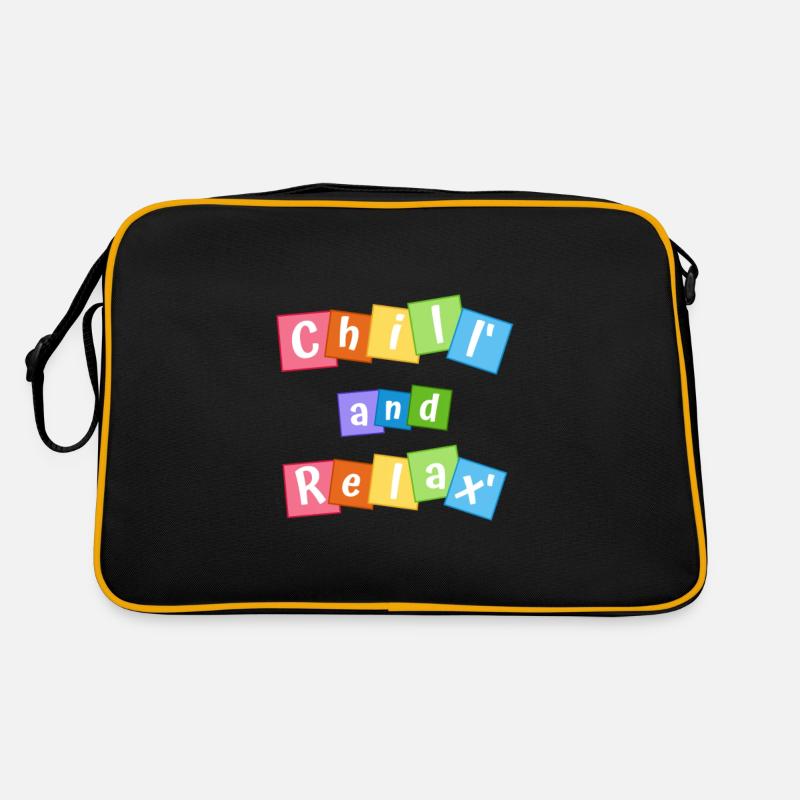 chill and relax - Retro Tasche - Schwarz/Gold