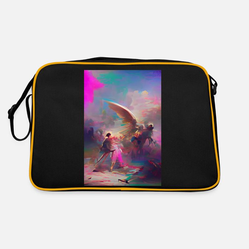 Samurai Warrior Angel Final Battle Pastel Artwork Retro Bag