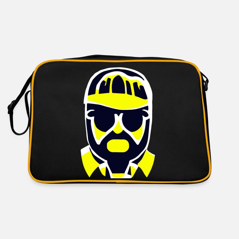 Cool guy with sunglasses and cap / face Retro Bag