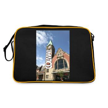 Colmar Graph Railway Station - Retro Bag - black/gold - Back