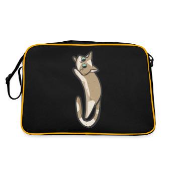 Chat beige mignon - Sac Retro - noir/or - Dos