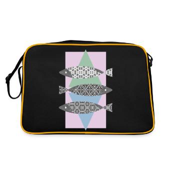 Des poissons - Sac Retro - noir/or - Dos